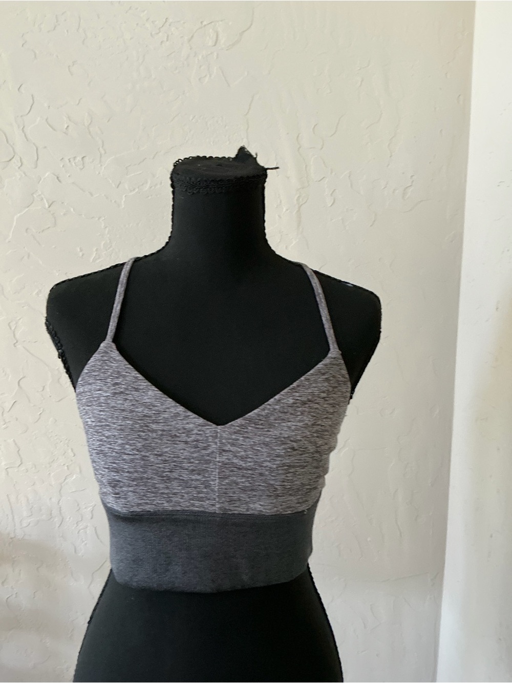 Alo Grey Seamless Bralette with Wide Band